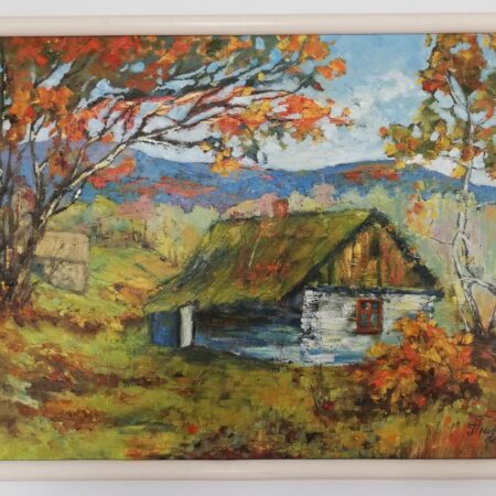 T.Mrugacz Jesienny pejzaż z chałupą 50x70