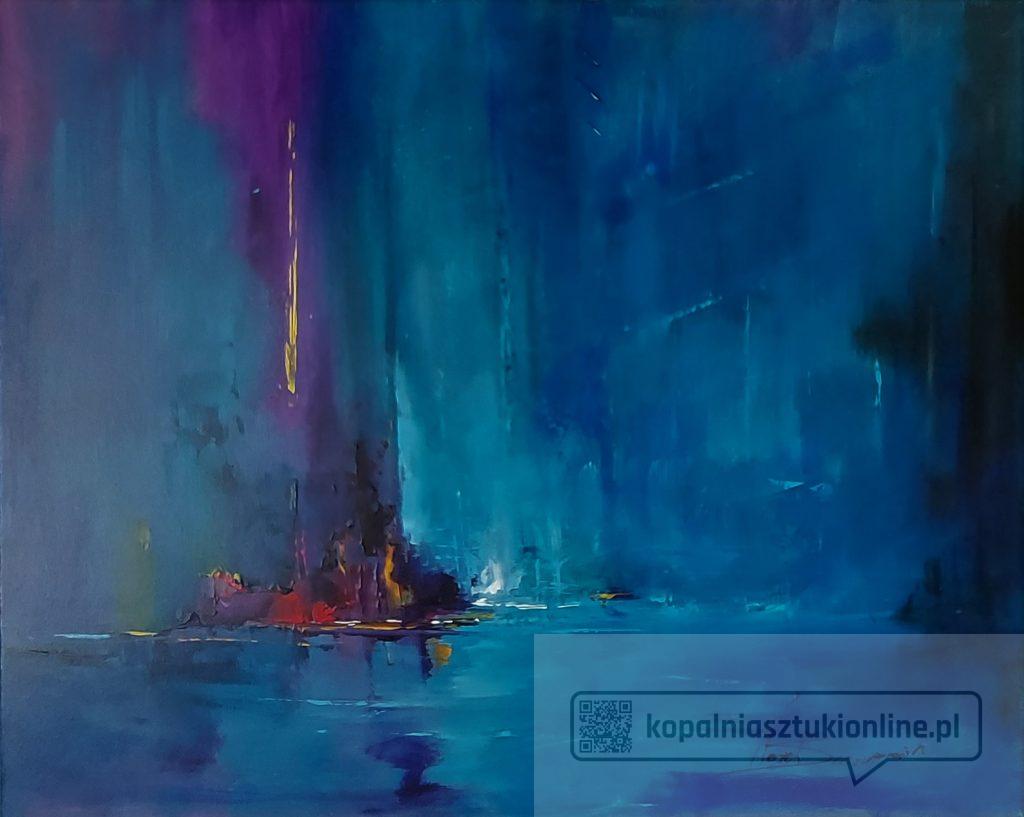 M.Szczepanik Nocne ulice 100x80 akryl płótno