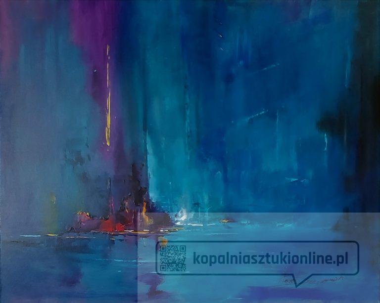 M.Szczepanik Nocne ulice 100x80 akryl płótno