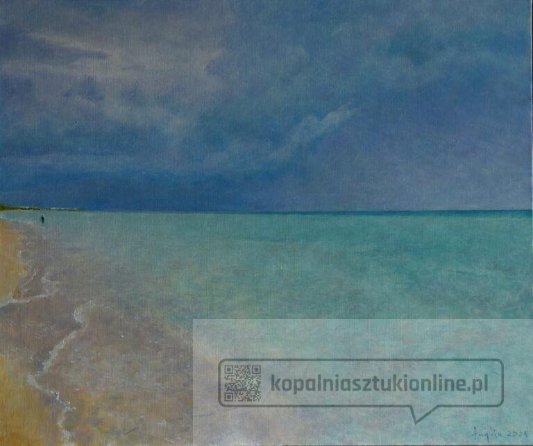 W pojedynkę III, 2021 olej na płótnie, 50x60