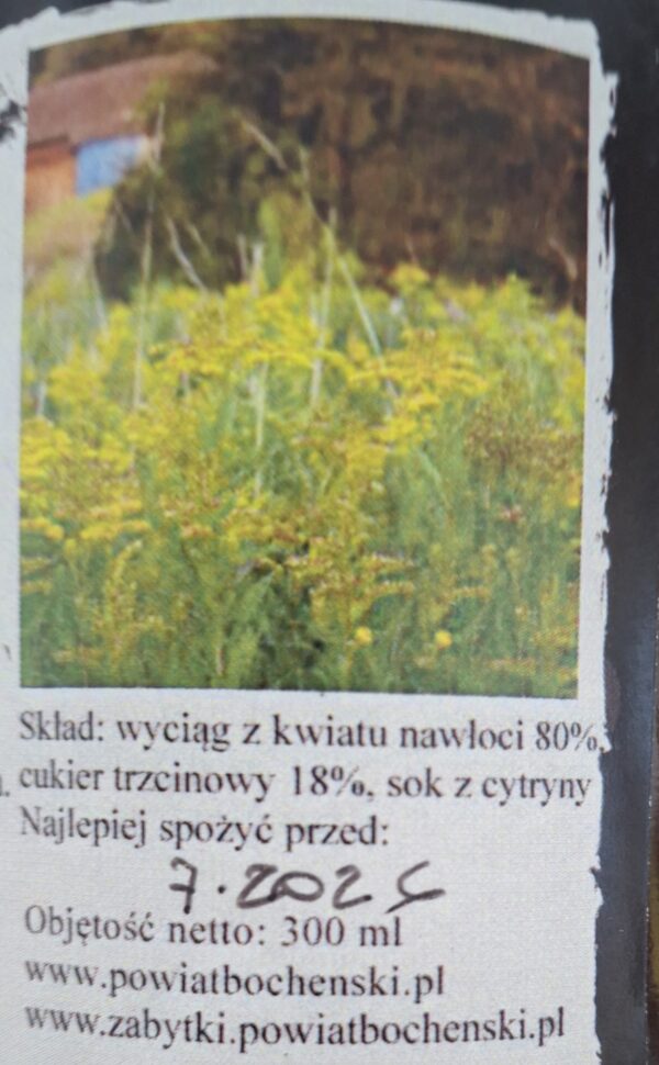 Syrop z nawłoci etykieta