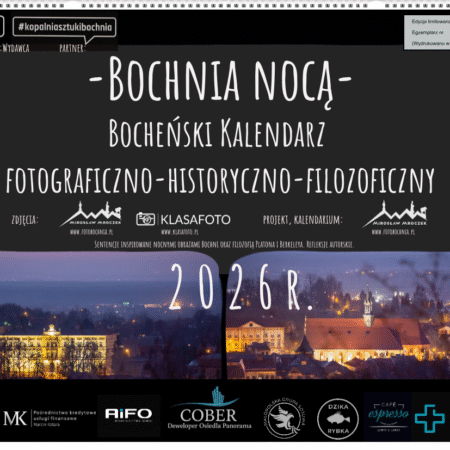 Bocheński Kalendarz Fotograficzno -Historyczno -Filozoficzny 2026 – Bochnia nocą