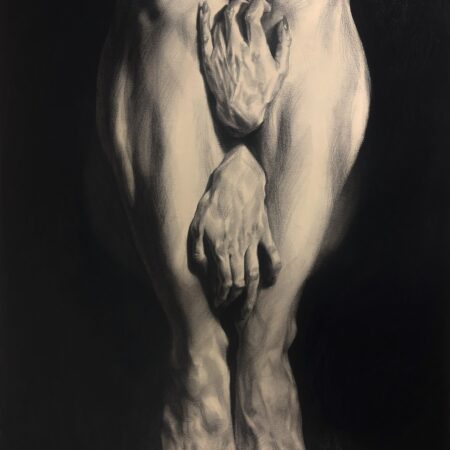 A.Małyszek Zgięcia dyptyk 2x 50x70 węgiel na papierze 7000